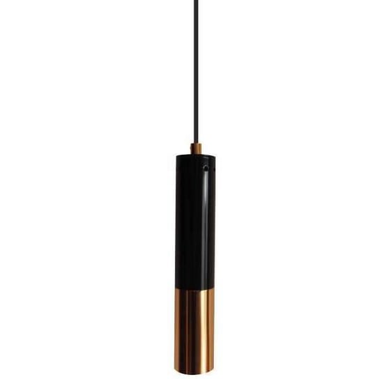 LAMPA wisząca KKST-5719-1 metalowa OPRAWA zwis sopel tuba czarna złota Step Into Design