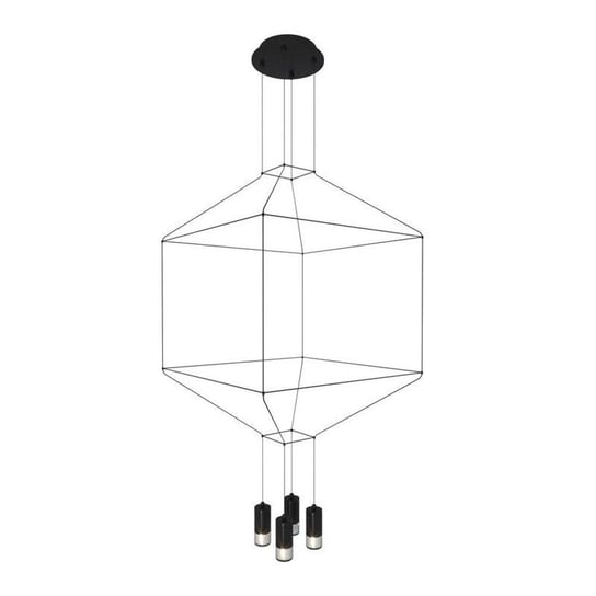 LAMPA wisząca KKST-5961-4 metalowa OPRAWA druciana klatka ZWIS hygge czarny Step Into Design