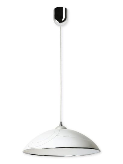 Lampa wisząca LAMPEX, Alice B, biało-srebrna, 70x38 cm Lampex