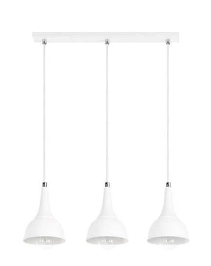 Lampa wisząca LAMPEX Alla 3, biała, 40 W, 80x55 cm Lampex