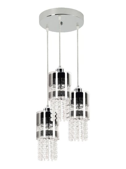 Lampa wisząca LAMPEX Bona 3P, srebrna, 60 W, 110x20 cm Lampex