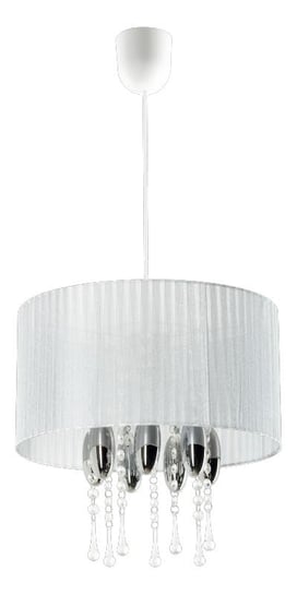 Lampa wisząca LAMPEX, Camilla, biało-srebrna, 100x36 cm Lampex