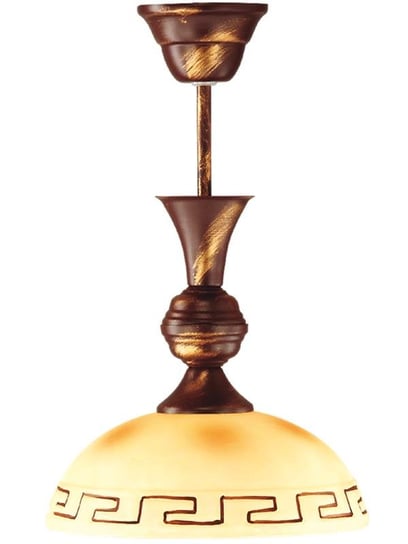 Lampa wisząca LAMPEX Greka 1, brązowa, 60 W, 36x22 cm Lampex