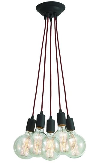 Lampa wisząca LAMPEX Modern 5, 60 W, czarny, 80x38 cm Lampex