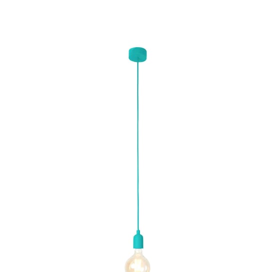 Lampa wisząca LAMPEX Siliko, turkusowa, 60 W, 80x13 cm Lampex