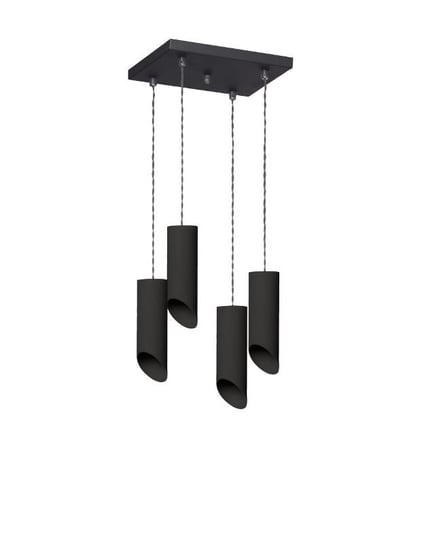 Lampa wisząca LAMPEX Skos 4, 40 W, czarna, 80x33 cm Lampex