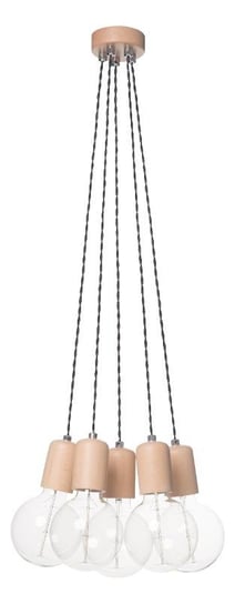 Lampa wisząca LAMPEX Woody 5, brązowa, 40 W, 80x38 cm Lampex