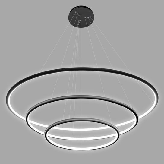 Lampa wisząca Ledowe Okręgi No.3 Φ80 cm in 4k czarna Altavola Design ALTAVOLA DESIGN