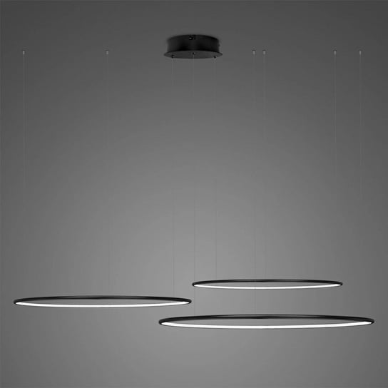Lampa wisząca Ledowe Okręgi No.3 CO3 80cm 3K czarna ALTAVOLA DESIGN