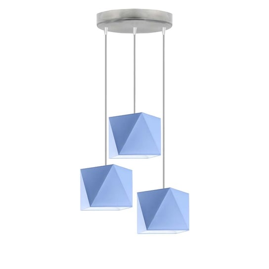 Lampa wisząca LYSNE Majorka, 3x60 W, E27, niebieska/srebrna, 120x40 cm LYSNE