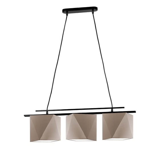 Lampa wisząca LYSNE Malibu, 3x60 W, E27, beżowa/czarna, 120x77 cm LYSNE