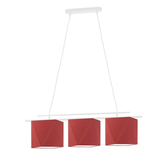 Lampa wisząca LYSNE Malibu, 3x60 W, E27, czerwona/biała, 120x77 cm LYSNE