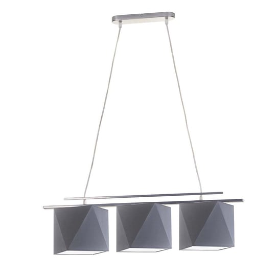 Lampa wisząca LYSNE Malibu, 3x60 W, E27, stalowa/srebrna, 120x77 cm LYSNE