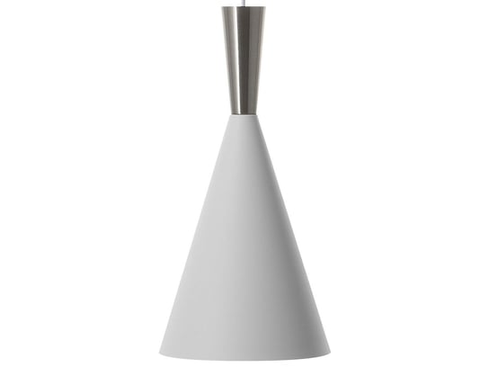 Lampa wisząca metalowa biało-srebrna TAGUS Beliani