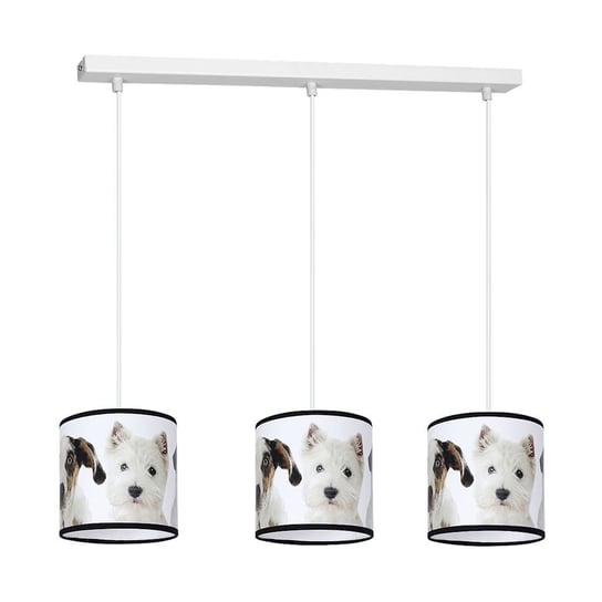 Lampa wisząca MILAGRO Dogs, biała, 60 W, 90x30 cm Milagro