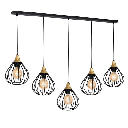 Lampa wisząca MILAGRO Kane, czarna, 60 W, 100x110 cm Milagro