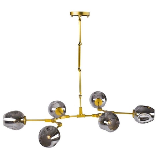 LAMPA wisząca MODERN ORCHID KKST-1232-6 GOLD modernistyczna OPRAWA zwis nantes molekuły kule balls szara złota Step Into Design