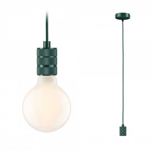 Lampa wisząca Neordic Tilla max1x60W E27 ciemno-zielony 230V tkanina/metal PAULMANN