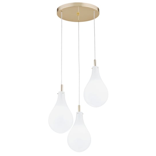 Lampa Wisząca Oakland 6104 3Xg9 Biała/Mosiądz Argon