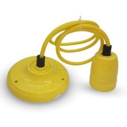 Lampa wisząca oprawa żółta E27 Yellow Pendant-Porcelain Set VT-7998Y 3809 V-TAC V-TAC
