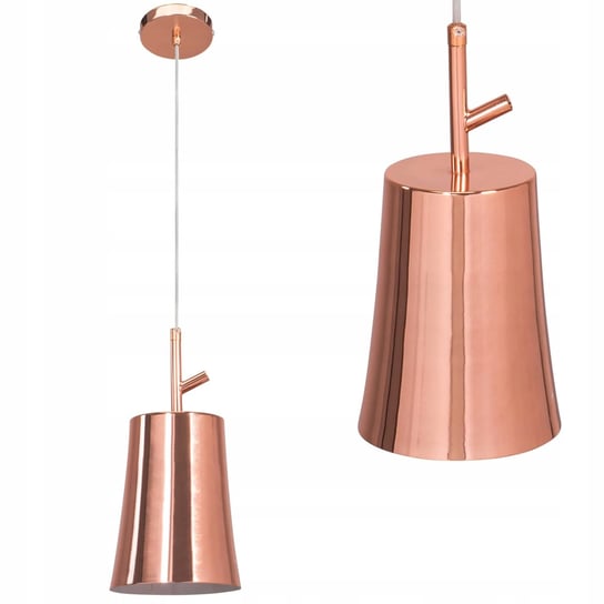 Lampa Wisząca Ozdobna Różowe Złoto Rose Gold E27 Toolight