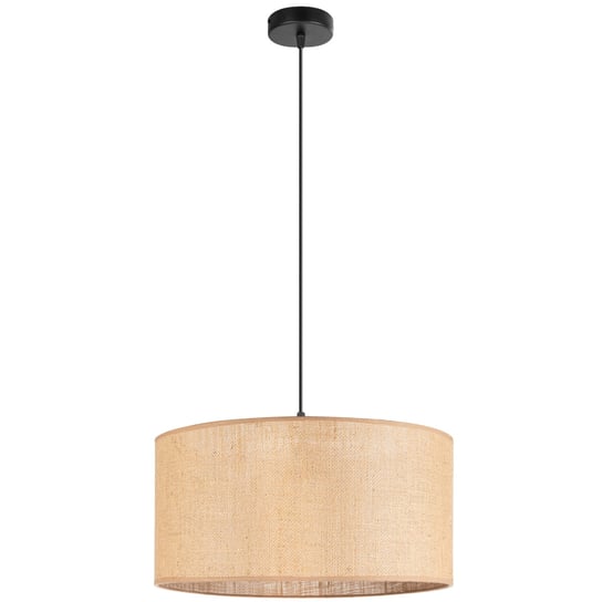 Lampa wisząca pojedyncza RUSTYKALNA maxi ABAŻUR JUTA beżowy Tornado