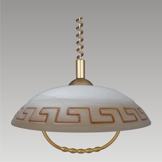 Lampa wisząca PREZENT Greca, biało-złota,1x60W, 65x44 cm Prezent