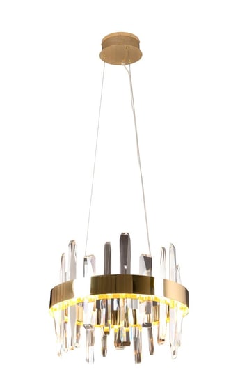 LAMPA wisząca PRINCE P0420 Maxlight kryształowa OPRAWA crystal LED 21W 3200K glamour złota MaxLight