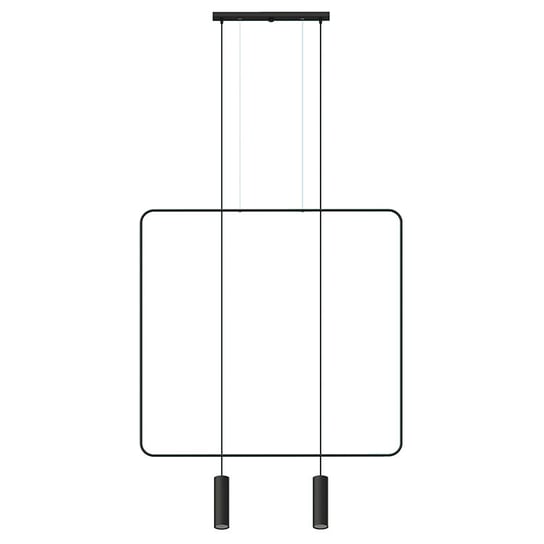 Lampa wisząca RANA 2 czarna minimalistyczny kwadrat regulacja zawiesia TH.019CZ Thoro Lighting Thoro Lighting