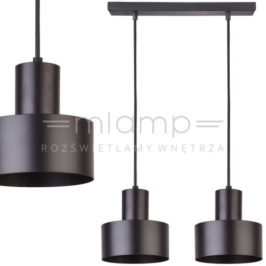 LAMPA wisząca RIF 30898 Sigma metalowa OPRAWA industrialny ZWIS na listwie czarny Sigma