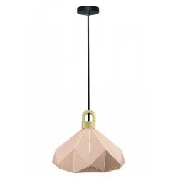 Lampa wisząca różowa metal drewno E27 Prism-Wooden-Pink VT-7323-P 3951 V-TAC V-TAC