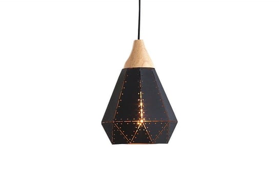 Lampa wisząca Scandi czarna drewno 28cm (Z37705) INTERIOR