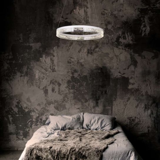 LAMPA wisząca SMITTY 68225-36 Globo okrągła OPRAWA metalowa LED 36W 4000K ring pierścień biały Globo