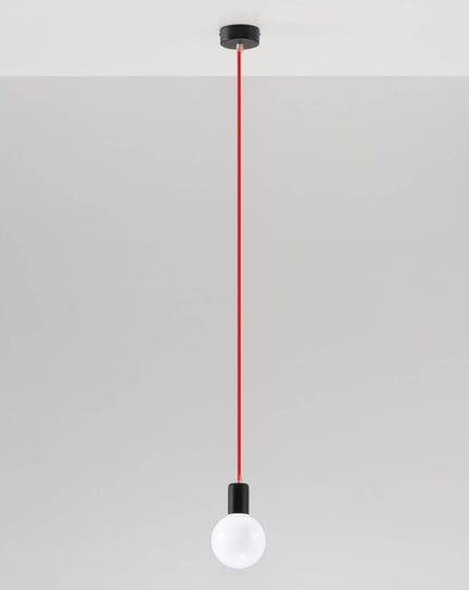 LAMPA wisząca SOL SL155 OPRAWKA kabel przewód zwis czarny czerwony SOL
