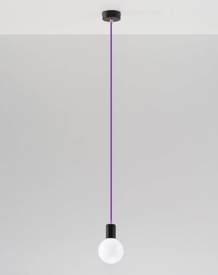 LAMPA wisząca SOL SL156 OPRAWKA kabel przewód zwis czarny fioletowy SOL