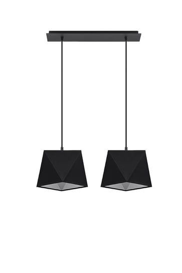Lampa wisząca SOLLUX Diament 2, czarna, 2x60 W Sollux Lighting