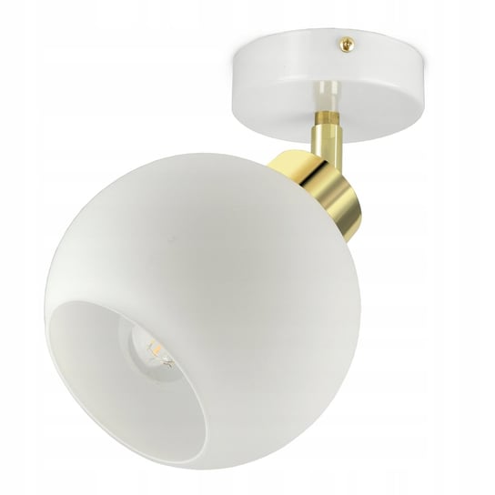 Lampa Wisząca Sufitowa Żyrandol Biała Szklana Kula White Glass EG1 LED E27 Luxolar