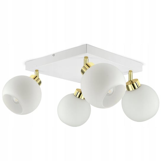 Lampa Wisząca Sufitowa Żyrandol Biała Szklane Kule White Glass AG4 LED E27 Luxolar