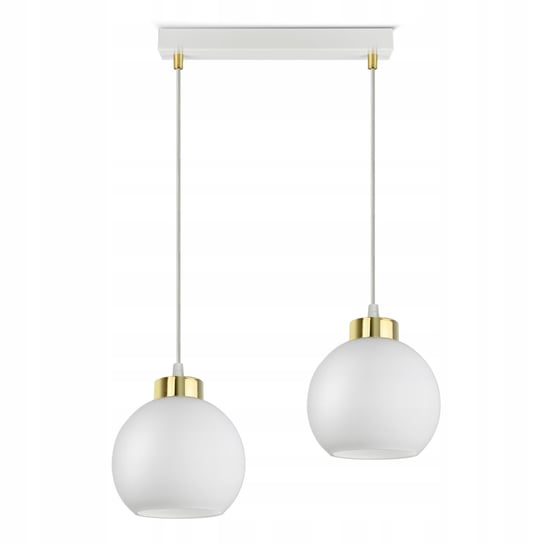 Lampa Wisząca Sufitowa Żyrandol Biała Szklane Kule White Glass BZ2 LED E27 Luxolar
