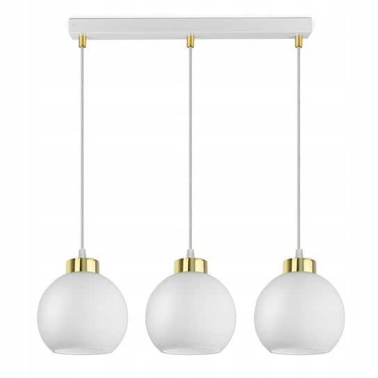 Lampa Wisząca Sufitowa Żyrandol Biała Szklane Kule White Glass BZ3 LED E27 Luxolar