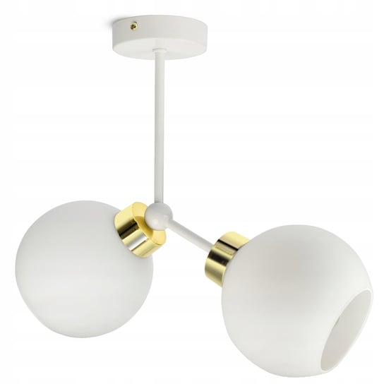 Lampa Wisząca Sufitowa Żyrandol Biała Szklane Kule White Glass D2 LED E27 Luxolar