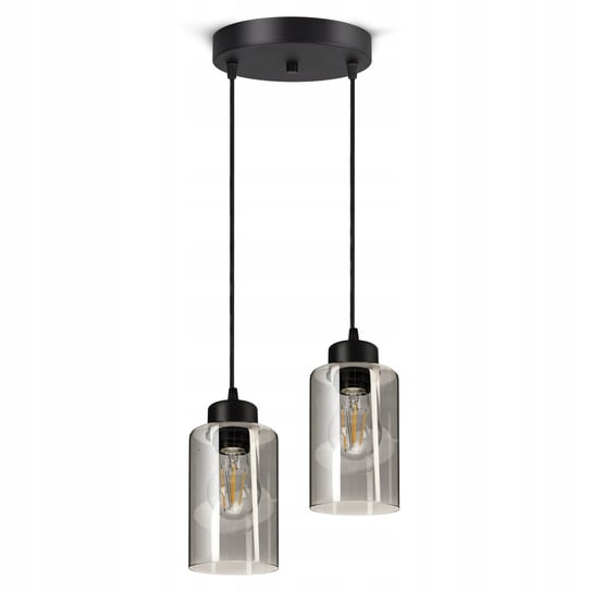 Lampa Wisząca Sufitowa Żyrandol Czarna Szklana Glass Tube 535-EZ2 LED E27 Luxolar