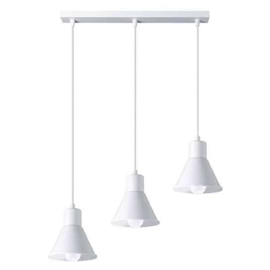 Lampa wisząca TALEJA 3 biała [E27] nowoczesny stożek regulacja zawiesia SL.0984 Sollux Lighting Sollux Lighting