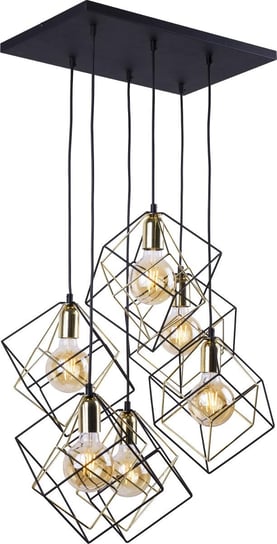 Lampa wisząca TK LIGHTING Alambre, 6 pł., czarno-złota, 100x70x50 cm TK Lighting