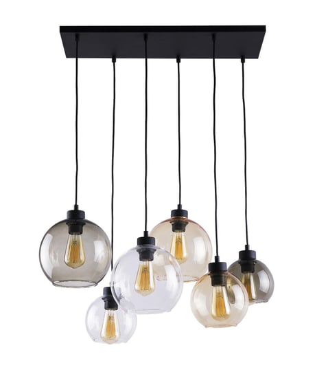 Lampa wisząca TK LIGHTING Cubus, czarna, 6pł., E27 TK Lighting