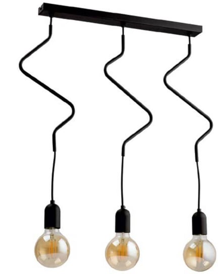 Lampa wisząca TK LIGHTING ZigZag Black 3, czarna, 3x60 W TK Lighting