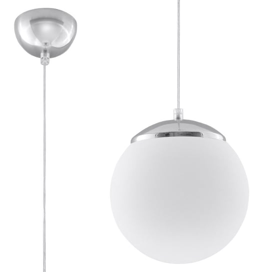 Lampa wisząca UGO 20 chrom minimalistyczny kula regulacja zawiesia SL.0263 Sollux Lighting Sollux Lighting