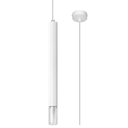 Lampa wisząca WEZYR 1 biała nowoczesny tuba regulacja zawiesia SL.0957 Sollux Lighting Sollux Lighting