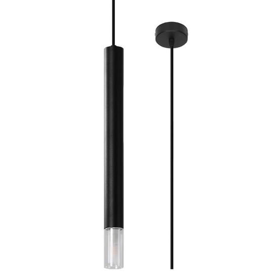 Lampa wisząca WEZYR 1 czarna nowoczesny tuba regulacja zawiesia SL.0960 Sollux Lighting Sollux Lighting