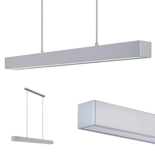 Lampa wisząca WULKAN LINIOWA LOFT BELKA 100cm SZARA Tornado